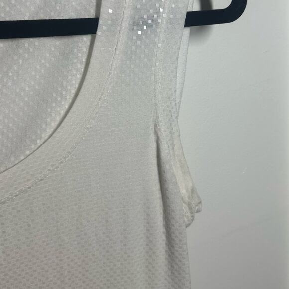 St. John Caviar White Sequin Sparkle Tank Top Size Small - Picture 4 of 10